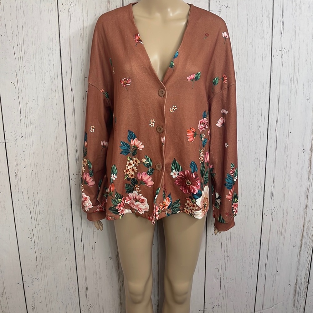 Misslook Floral sprint Cardigan Size XL